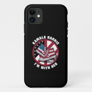 Kamala Harris Ik sta achter Haar Patriotische Conv iPhone 11 Hoesje
