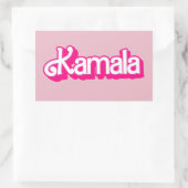Kamala Harris in het roze Rechthoekige Sticker (Tas)