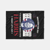 Kamala Harris Inauguratiedag 2025 Madam 47th Pre Fleece Deken (Voorkant (Horizontaal))