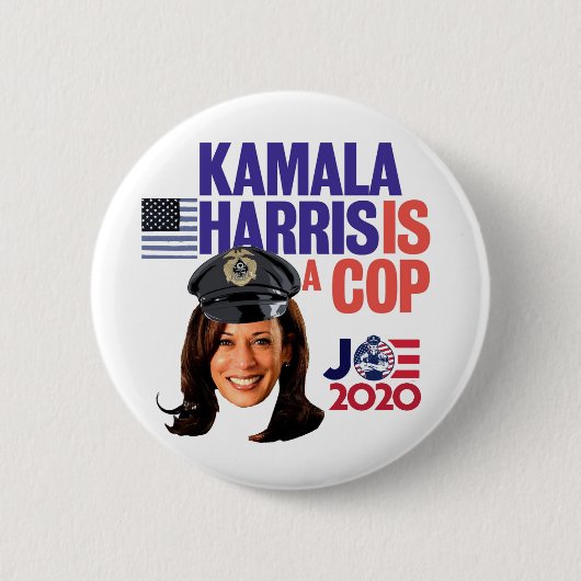 Kamala Harris is een agent Ronde Button 5,7 Cm (Voorkant)