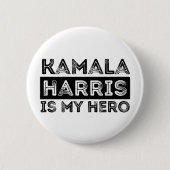 Kamala Harris is mijn held - President 2024 Ronde Button 5,7 Cm (Voorkant)
