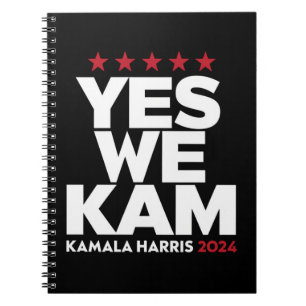 Kamala Harris Ja We Kam voor US President 2024 Notitieboek