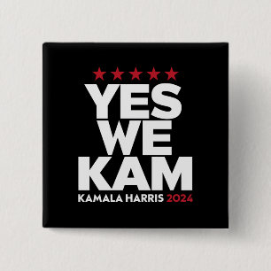 Kamala Harris Ja We Kam voor US President 2024 Vierkante Button 5,1 Cm