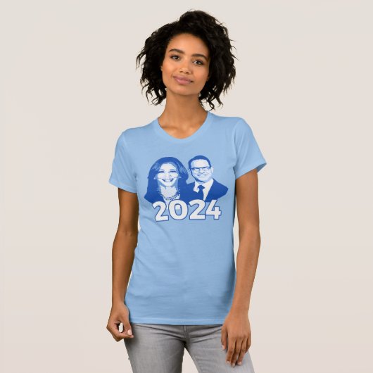 Kamala Harris Josh Shapiro 2024 T-shirt (Voorkant volledig)