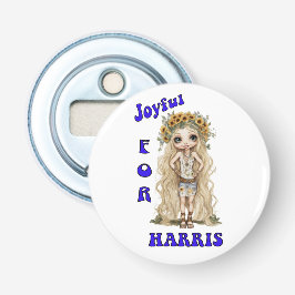 Kamala Harris Joyful Hippie Boho Schattige Button Flesopener