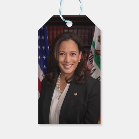 Kamala Harris kandidaat voor President US 2024 Cadeaulabel (Achterkant)