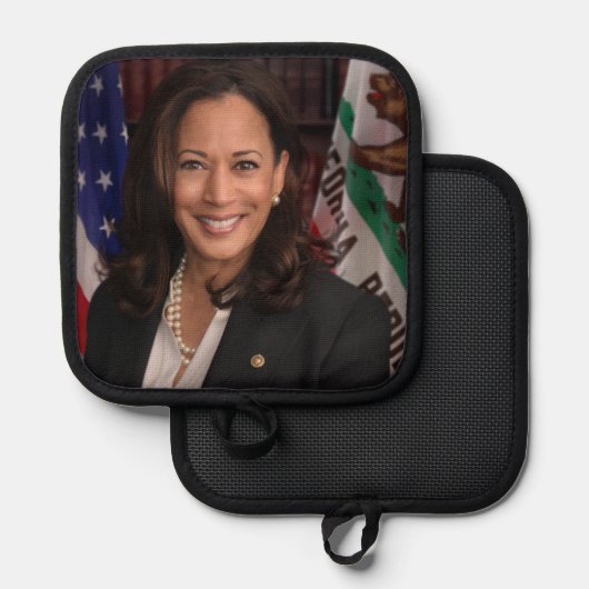 Kamala Harris kandidaat voor President US 2024 Pannenlap (Voorkant / Achterkant)