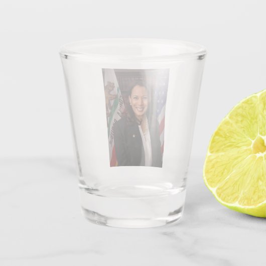 Kamala Harris kandidaat voor President US 2024 Shot Glas (Achterkant)