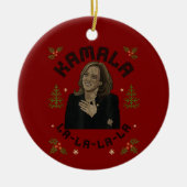 Kamala Harris Kerstmis Keramisch Ornament (Voorkant)
