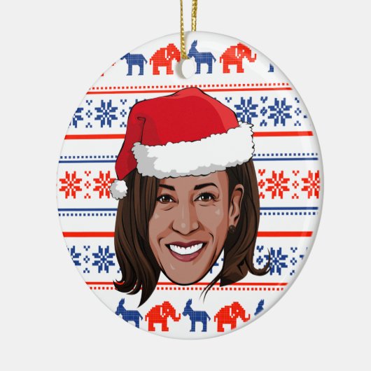 Kamala Harris Kerstmis Keramisch Ornament (Links)