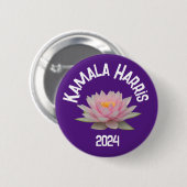 Kamala Harris Lotus 2024 Ronde Button 5,7 Cm (Voorkant /achterkant)