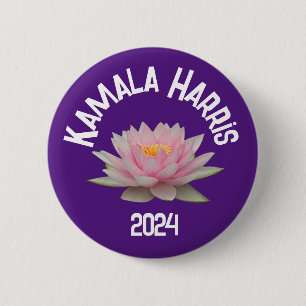 Kamala Harris Lotus 2024 Ronde Button 5,7 Cm