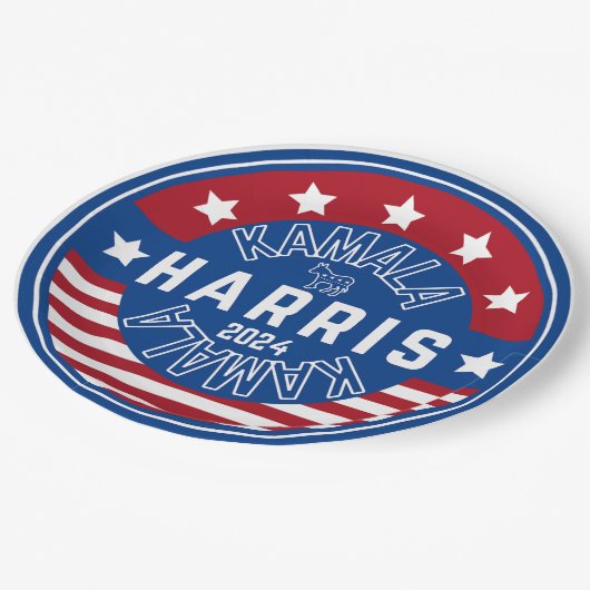 Kamala Harris Madam President 2024 Papieren Bordje (Gekanteld)