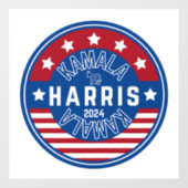 Kamala Harris Madam President 2024 Raamsticker (Vel)