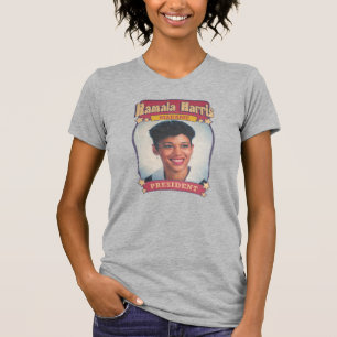 Kamala Harris Madame President Retro Kaart T-shirt