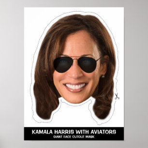 KAMALA HARRIS MET LUCHTVAARTMAATSCHAPPIJEN POSTER