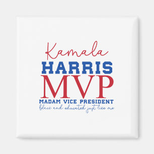 Kamala Harris MVP Madam Vice President Black en E Magneet