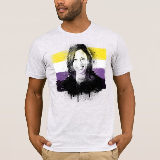 Kamala Harris Nonbinary Pride T-shirt (Voorkant)