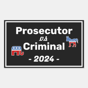 Kamala Harris Officier van Justitie VS Crimineel Rechthoekige Sticker