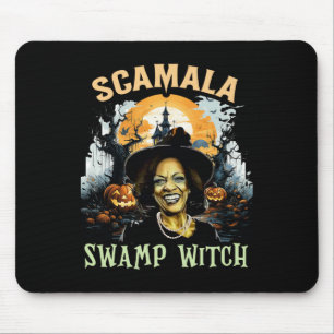 Kamala Harris ontmaskerd moerasheks Halloween 2024 Muismat