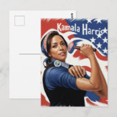 Kamala Harris Patriotic Briefkaart (Voorkant / Achterkant)