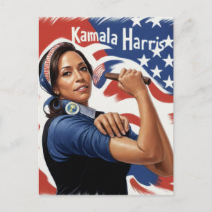 Kamala Harris Patriotic Briefkaart