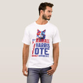 Kamala Harris Patriotic Cat T-Shirt (Devant entier)