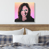 Kamala Harris Pop Art Painting Canvas Afdruk (Insitu (Slaapkamer))