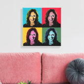 Kamala Harris Pop Art Painting Canvas Afdruk (Insitu (Woonkamer))