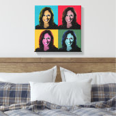 Kamala Harris Pop Art Painting Canvas Afdruk (Insitu (Slaapkamer))