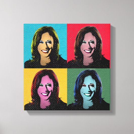 Kamala Harris Pop Art Painting Canvas Afdruk (Voorkant)