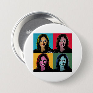 KAMALA HARRIS Pop Art Ronde Button 7,6 Cm