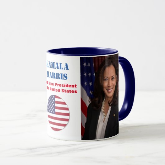 Kamala Harris Portrait officiel Café Mug (Devant droit)