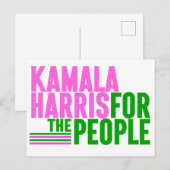 Kamala Harris pour la carte postale du peuple (Devant / Derrière)