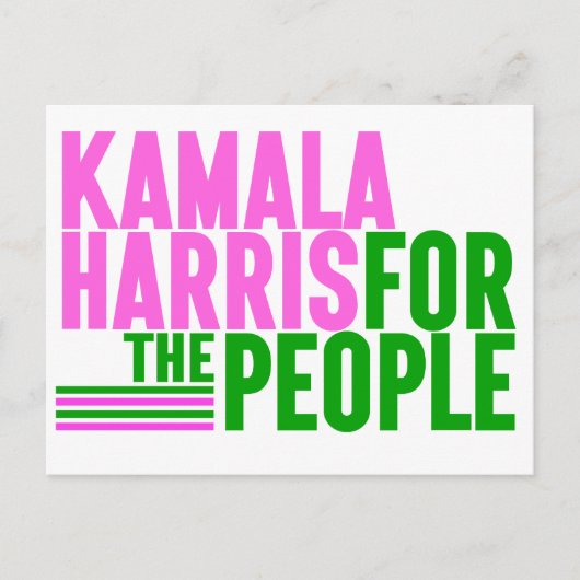 Kamala Harris pour la carte postale du peuple (Devant)