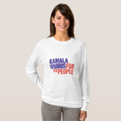 Kamala Harris pour le long T-shirt de douille de (Devant entier)