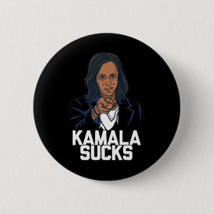 Kamala Harris President 2024 Trump Hallow Ronde Button 5,7 Cm