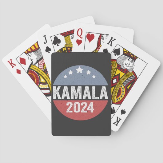 Kamala Harris President Democraat Verkiezingscadea Pokerkaarten (Achterkant)