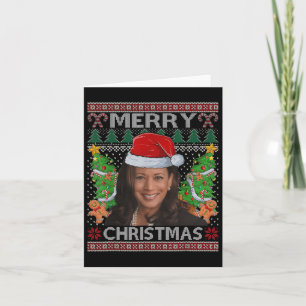 Kamala Harris Prettig Kerst T-shirt Dames Verschri Kaart
