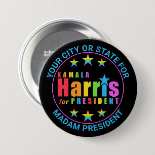 Kamala Harris Pride 2024 Custom Vote Politiek Ronde Button 7,6 Cm