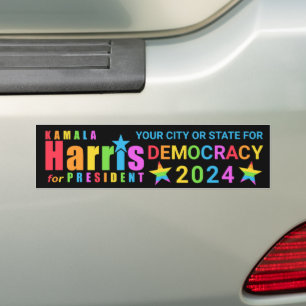 Kamala Harris Pride 2024 President Democratie Bumpersticker