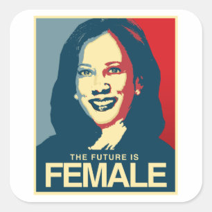 Kamala Harris Propaganda - De toekomst is Vrouw - Vierkante Sticker