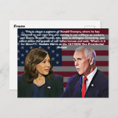 Kamala Harris Quote tijdens het VP-debat Briefkaart (Voorkant / Achterkant)