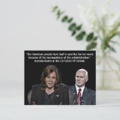 Kamala Harris Quote tijdens het VP-debat Briefkaart (Staand voorkant)