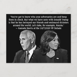 Kamala Harris Quote tijdens het VP-debat Briefkaart