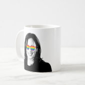 Kamala Harris Rainbow Sunbril Coffee Mok (Voorkant links)