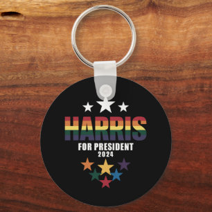 Kamala Harris Regenboog Gay Pride LGBT Verkiezing  Sleutelhanger