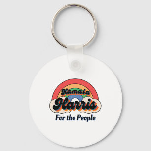Kamala Harris Retro Rainbow Design Sleutelhanger