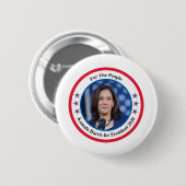 Kamala Harris Ronde Button 5,7 Cm (Voorkant /achterkant)