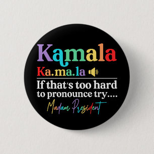 Kamala Harris Ronde Button 5,7 Cm
